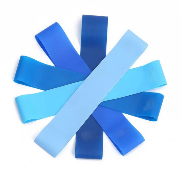 Набір гумок для фітнесу 10355 5 предметів сині з блакитним