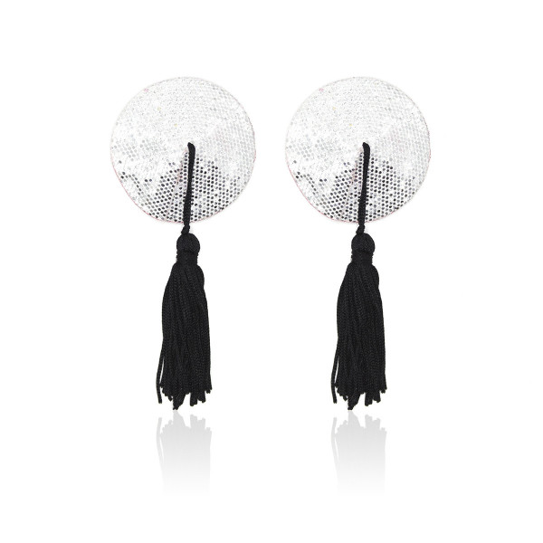 Наклейки на соски 14254 10 см 2 сріблясті предмети