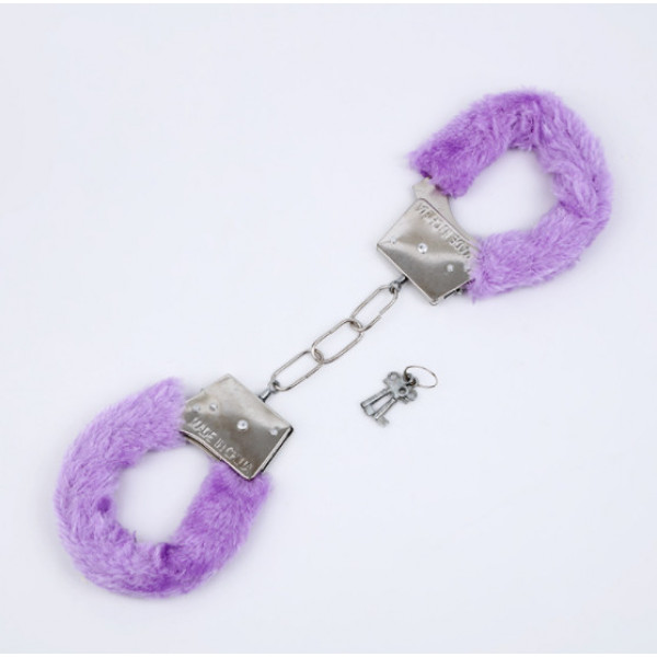 Наручники плюшеві 5975 6х8 см фіолетові