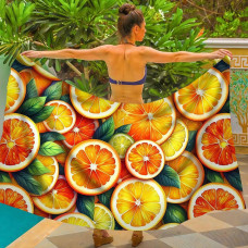 Парео пляжне з 3D принтом Citrus Glow 31039 150х180 см