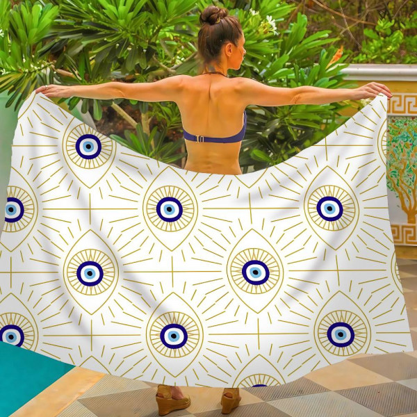 Парео пляжне з 3D принтом Golden Nazar 31087 150х180 см