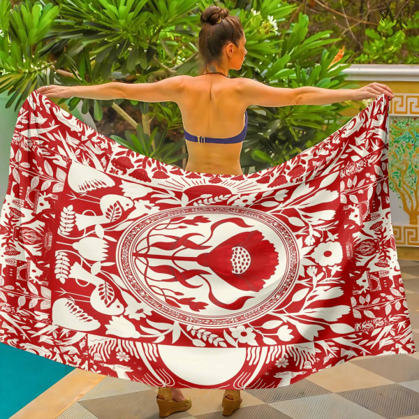 Парео пляжне з 3D принтом Ukrainian Bloom 31181 80х150 см