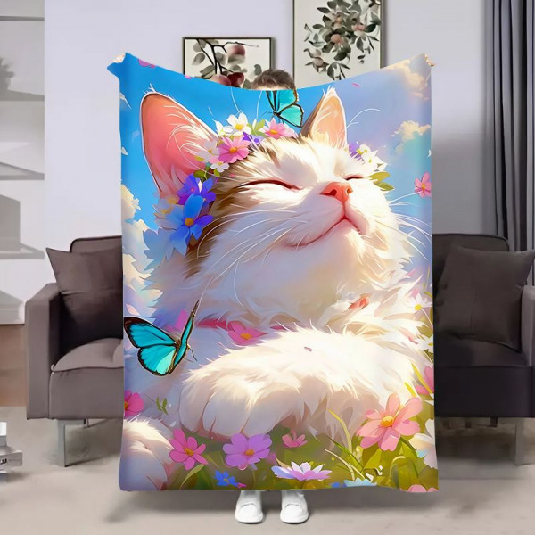 Плед 3D Весна Котик 18058 160х200 см