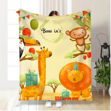 Плед 3D іменний Світ тваринок 15693 135х160 см