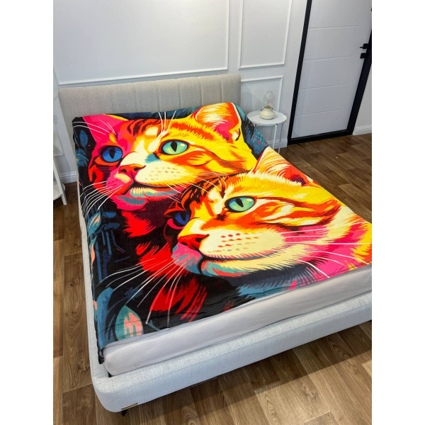 Плед 3D Картина котиків 13452 160х200 см