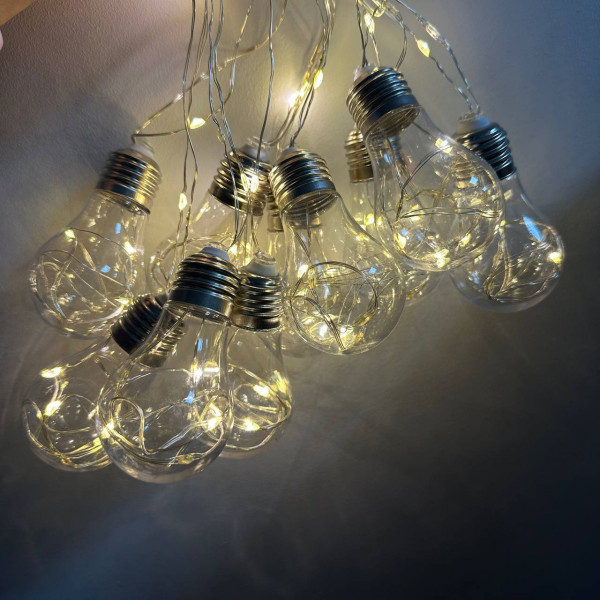 Гірлянда світлодіодна від мережі Роса Y-20-67WW 19648 5 м 10 LED теплий жовтий