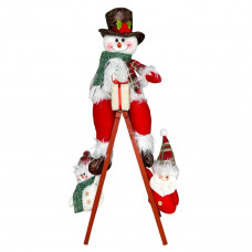 Драбина декоративна новорічна Сніговик 19415 65 см