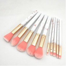 Набір пензлів для макіяжу 11344 10 предметів рожевий