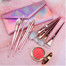 Набір пензлів для макіяжу в чохлі 11339 11 предметів