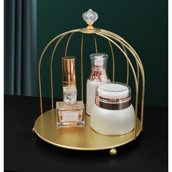 Органайзер для косметики 1 ярус 15031 20х22.5 см золотистий