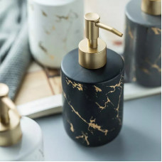 Дозатор для рідкого мила Мармур 7369 400 мл чорний