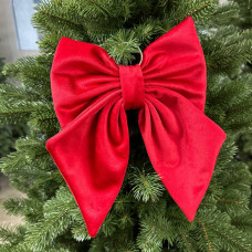 Іграшка на ялинку Бант 19797 20х26 см червона