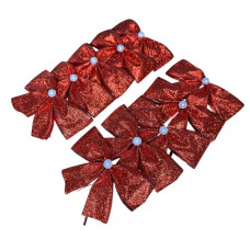 Набір іграшок на ялинку Бант 19802 10 шт червоний