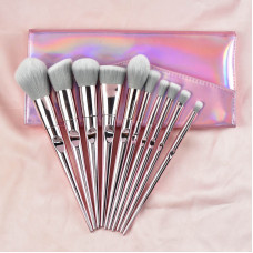 Набір пензлів для макіяжу в чохлі 11755 11 предметів