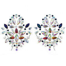 Наклейки кристали для грудей Crystals 6 8555 16х9 см