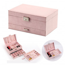 Органайзер для біжутерії та прикрас 15021 11.5х17х24.5 см рожевий