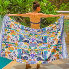 Парео пляжне з 3D принтом Tropical Mosaic 31188 120х150 см