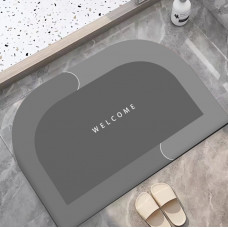 Килимок придверний напівовальний 11854 60х40 см сірий