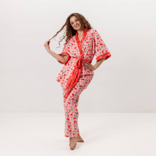 Комплект жіночий з плюшевого велюру штани та халат Вишенька 3436_M 16028 M