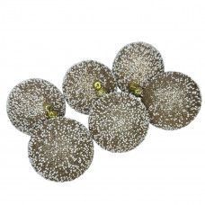 Набір іграшок на ялинку 19885 8 см 6 шт золотистий