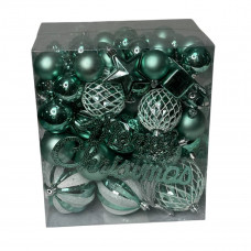 Набір іграшок на ялинку LG-102-2 19547 65 шт бірюзовий