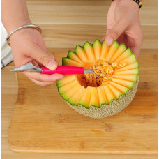 Ніж-ложка для дині 8450 18 см яскраво-рожевий