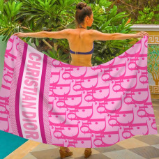 Парео пляжне з 3D принтом Pink Luxe 31040 80х150 см