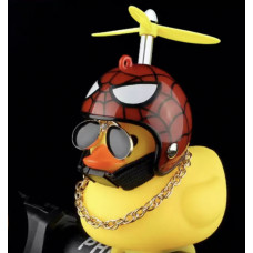 Автомобільна качка з шоломом і кріпленням Funny Ducks Red Spider 5178