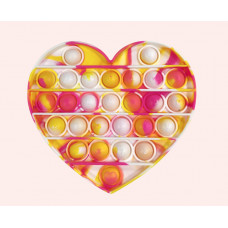 Антистрес іграшка Pop It Рожеве серце пупирка 5097