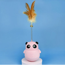 Іграшка годівниця для котів Панда 10809 8.5х25 см рожева