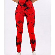 Легінси жіночі спортивні з пуш-ап Tie Dye 18903 L червоний мармур