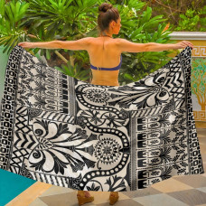 Парео пляжне з 3D принтом Black Ritual 31159 150х180 см