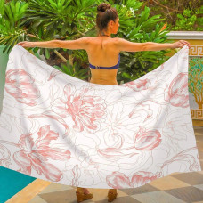 Парео пляжне з 3D принтом Rose Dusk 31109 80х150 см