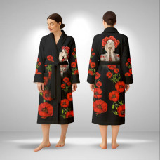 Кімоно жіноче з плюшевого велюру Mystic Blossom 29496 XL