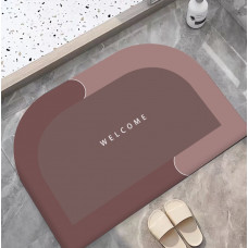 Килимок придверний напівовальний 11851 60х40 см рожевий