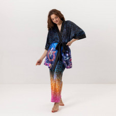 Комплект жіночий з плюшевого велюру штани та халат Аліса в країні чудес 3438_M 16036 M