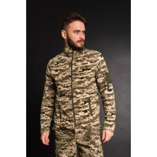 Кофта флісова чоловіча військова тактична з липучками під шеврони Піксель 8713 54 розмір хакі