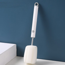 Мочалка для миття пляшок та склянок 14761 5х8х27 см біла