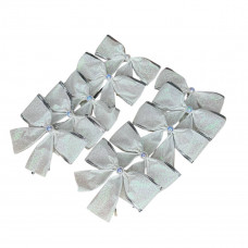 Набір іграшок на ялинку Бант 19803 10 шт білий