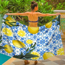 Парео пляжне з 3D принтом Limoncello Vibes 31101 120х150 см
