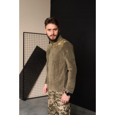 Кофта флісова чоловіча тактична з липучками під шеврони Bikatex Туреччина Мультикам 8099 S хакі