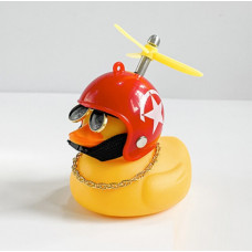 Автомобільна качка з шоломом та кріпленням Funny Ducks Red White 2 9990