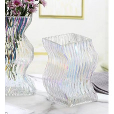 Ваза для квітів 14190 10.5х12.5х20 см перламутрова