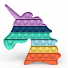 Антистрес іграшка Pop It Єдиноріг з бірюзовим пупирка 5102