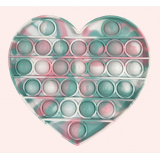 Антистрес іграшка Pop It Бірюзове серце пупирка 5104