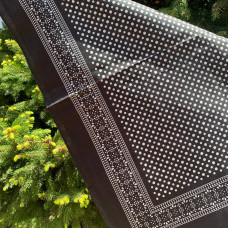 Бандана з візерунком Горошок 10549 55х55 см чорна