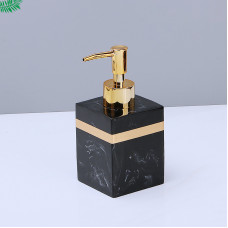 Дозатор для рідкого мила Мармур 11763 7х7х16 см 250 мл чорний