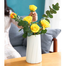 Ваза для квітів 14280 11.5х19.7 см біла