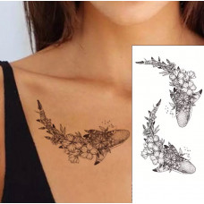 Тимчасове тату водостійке 3D велике Акула XQB-347 10х10 см