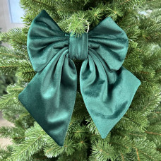 Іграшка на ялинку Бант 19796 20х26 см зелена